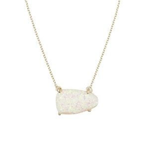 Kendra Scott White Kyocera Opal Isla Pendant